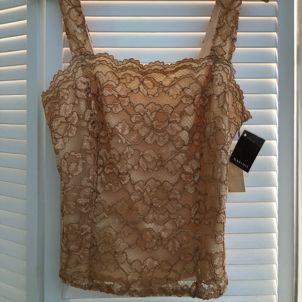 Natori Vintage Cami lace top TAGS STILL ON! Size SMALL